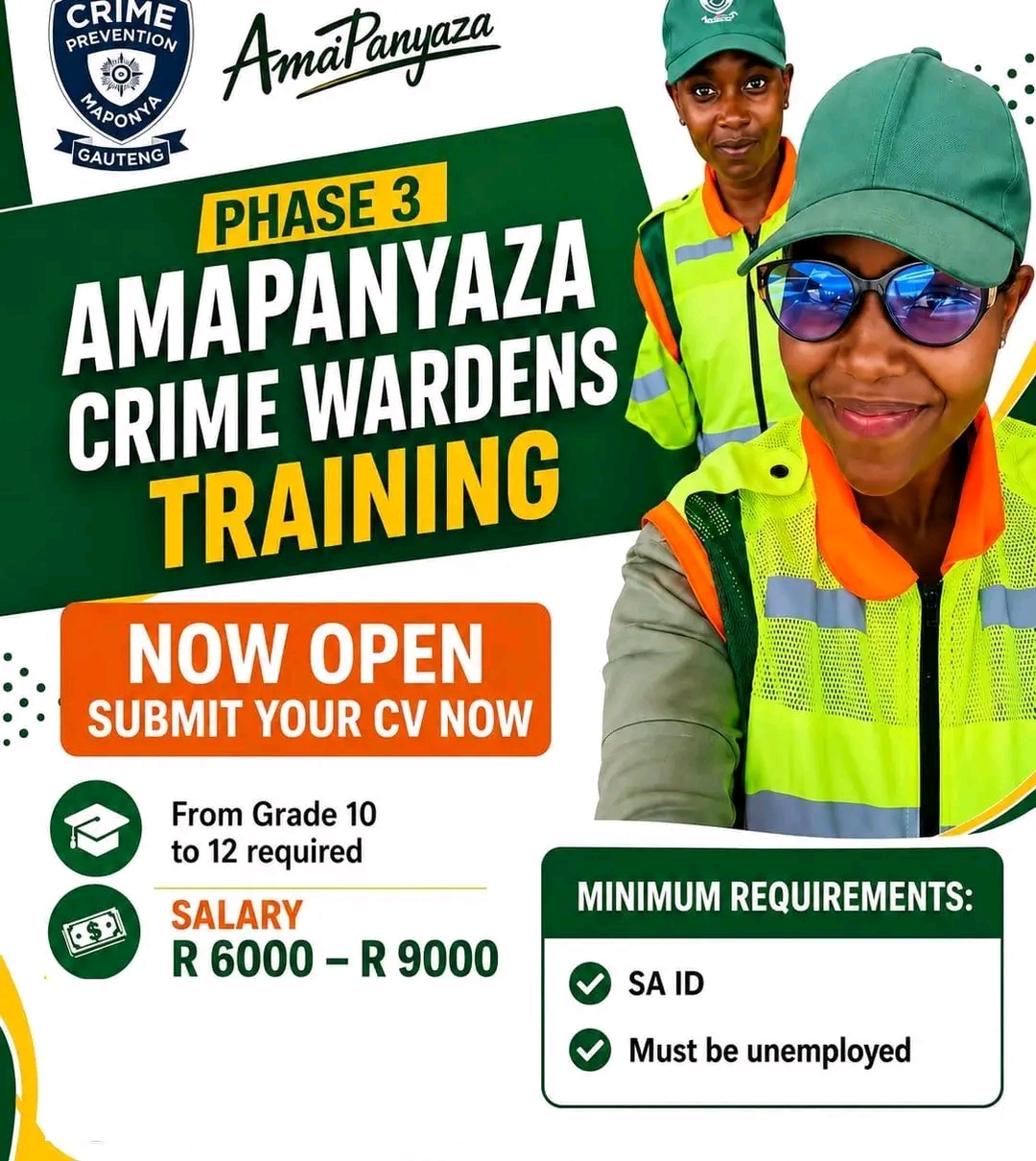 Amapanyaza Learnership 2026: Gauteng Crime Prevention Wardens Application Guide