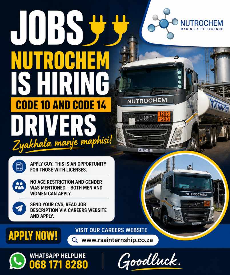 Nutrochem Code 10 and Code 14 Driver Jobs Now Open for Applications