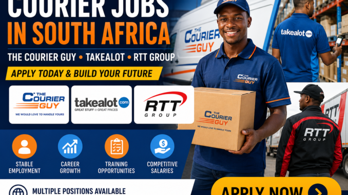 Courier Jobs in South Africa 2026: How to Apply for The Courier Guy, Takealot & RTT Vacancies
